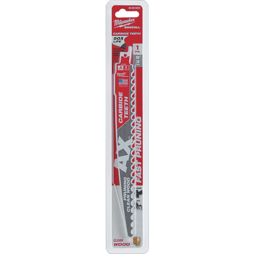 ｍｉｌｗａｕｋｅｅ　ＡＸ　剪定用カーバイドレシプロソーブレード　３ＴＰＩ　２２９ｍｍ（１本）