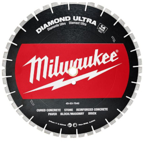 milwaukee 49-93-7540 14インチ（356mm）ダイヤモンドブレード（ターボセグメント型）