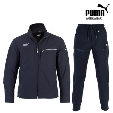 PUMA 3051シリーズ ストレッチ ワークウェア セットアップ 静電気帯電防止 ネイビー