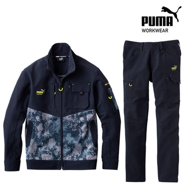 PUMA PW-3011シリーズ カモフラプリント スポーティ ワークウェア セットアップ 上下セット