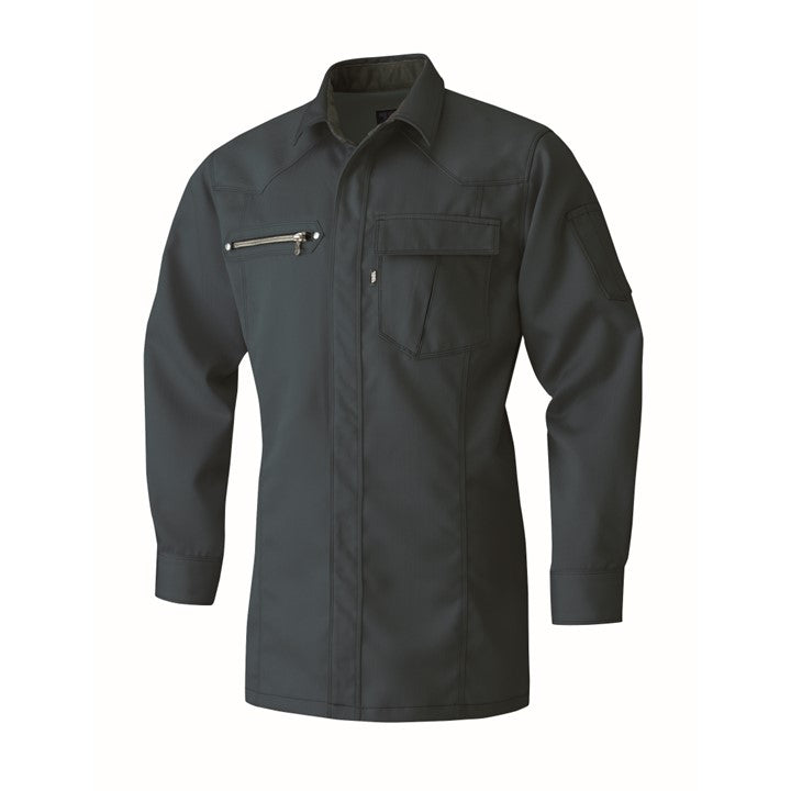 寅壱 3920-125 長袖シャツ スミグレー