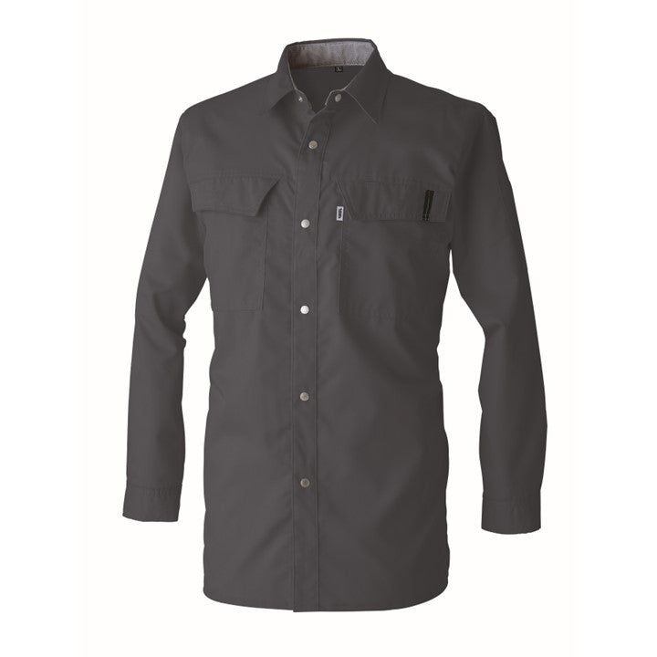 寅壱 2151-125 長袖シャツ スミグレー