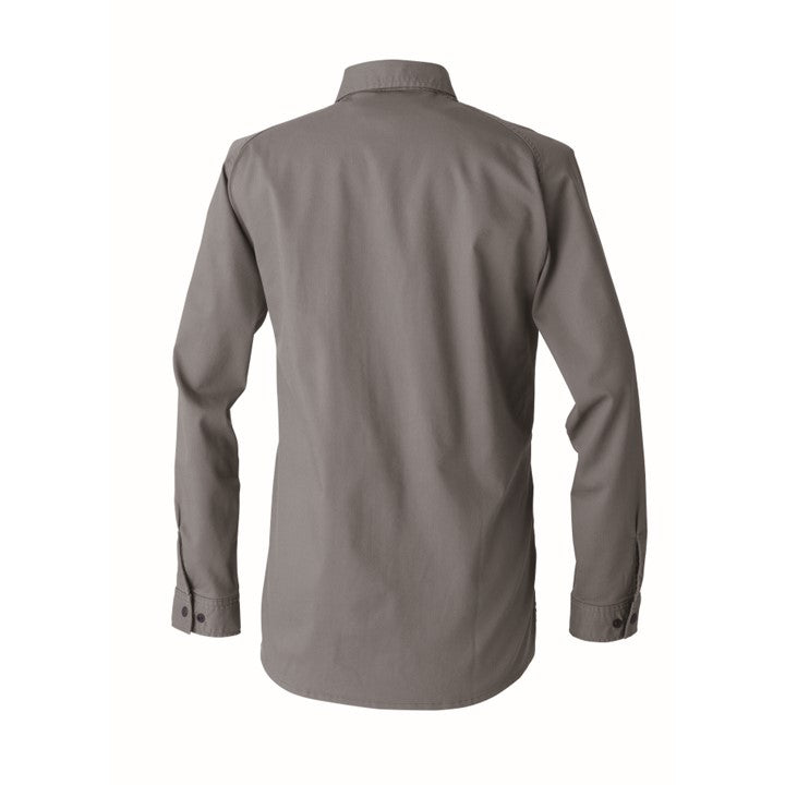 寅壱 9531-125 ワークシャツ カーキ バックスタイル