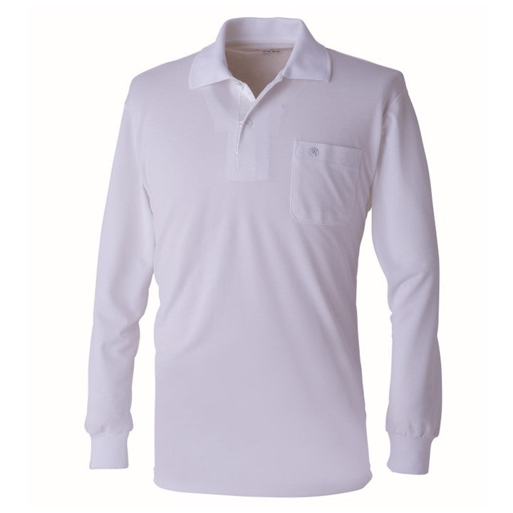 寅壱 5656-614 消臭長袖ポロシャツ シロ