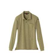 綿混紡によるナチュラルな着心地のポロシャツシリーズ　505長袖ポロシャツ 24キャメル / S