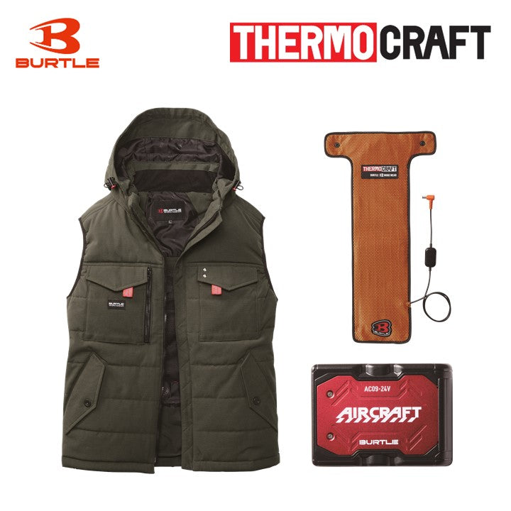バートル サーモクラフトセット 5054 防寒ベスト +TC500 サーモクラフト + AC09 リチウムイオンバッテリー
