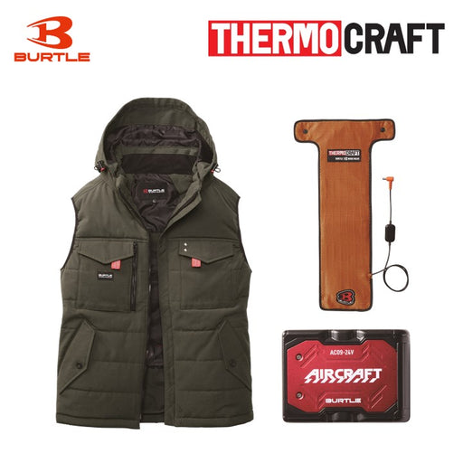 バートル サーモクラフトセット 5054 防寒ベスト +TC500 サーモクラフト + AC09 リチウムイオンバッテリー
