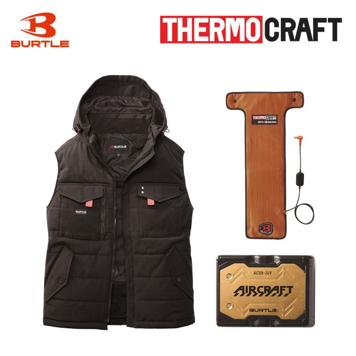 バートル サーモクラフトセット 5054 防寒ベスト +TC500 サーモクラフト + AC09 リチウムイオンバッテリー