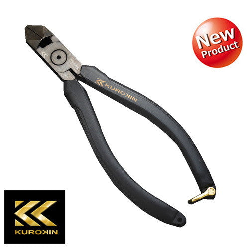 AV・通信・精密機器の組立、配線、内線工事用に最適【黒金】ニッパ　斜刃二枚合わせ（ラウンド刃）