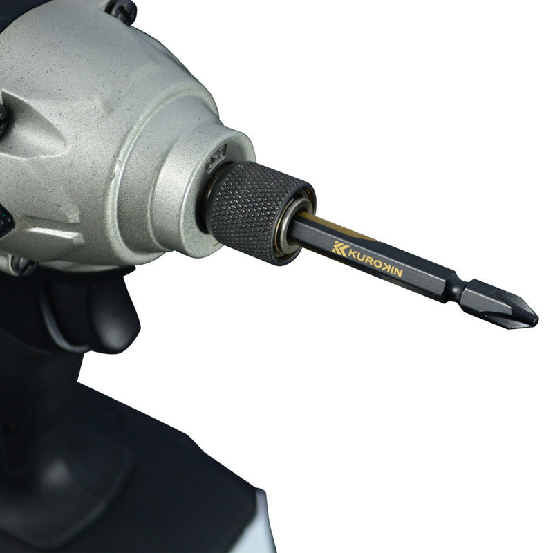 建築、電気、機械組立・整備、精密組立、DIYの電動ドライバー用ビットとして【黒金】両頭ビット２本組