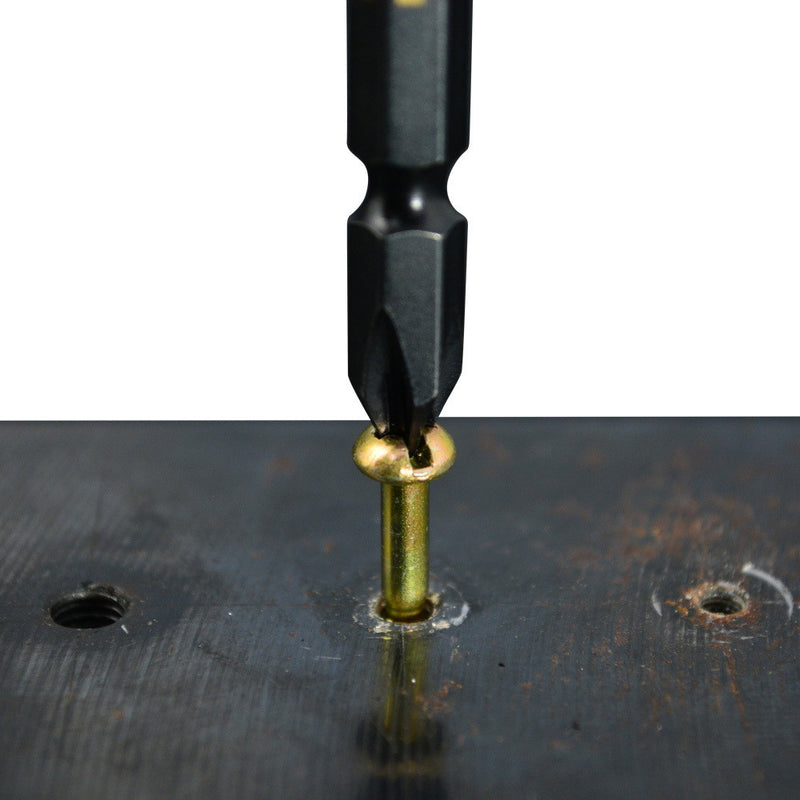 建築、電気、機械組立・整備、精密組立、DIYの電動ドライバー用ビットとして【黒金】両頭ビット２本組