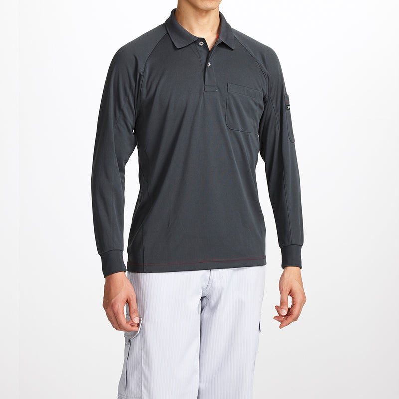 寅壱 5959-614 赤耳長袖ポロシャツ