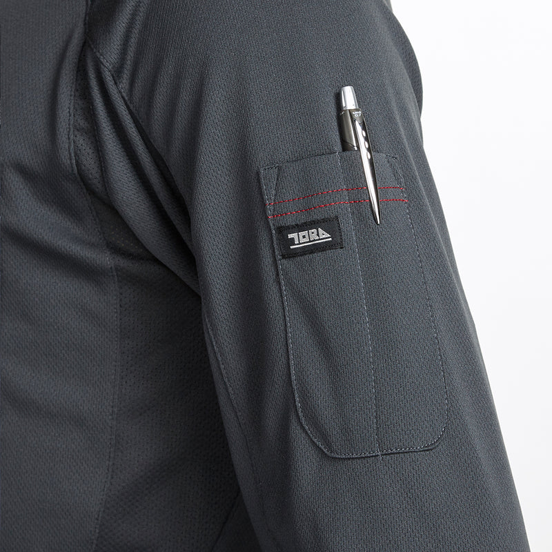 寅壱 5959-614 赤耳長袖ポロシャツ