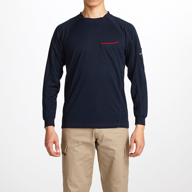 寅壱 5959-617 赤耳長袖クルーネックＴシャツ