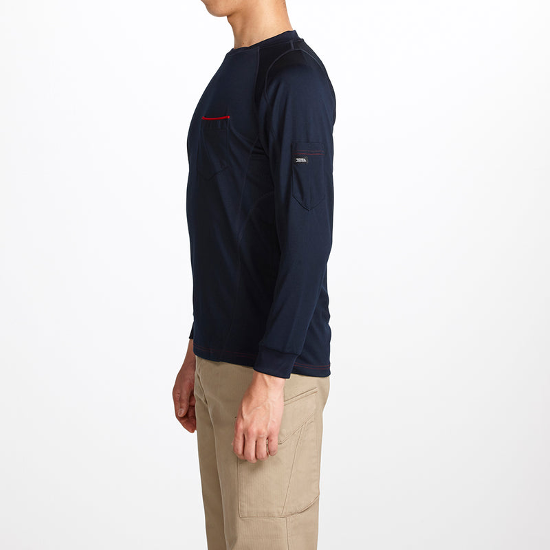 寅壱 5959-617 赤耳長袖クルーネックＴシャツ