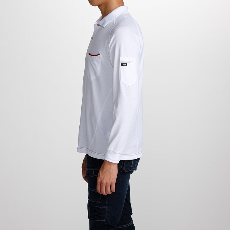 寅壱 5960-614 赤耳長袖ポロシャツ