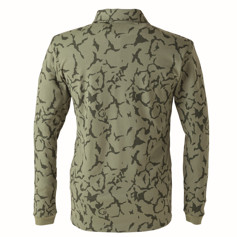 寅壱 5985-614 迷彩柄長袖ポロシャツ