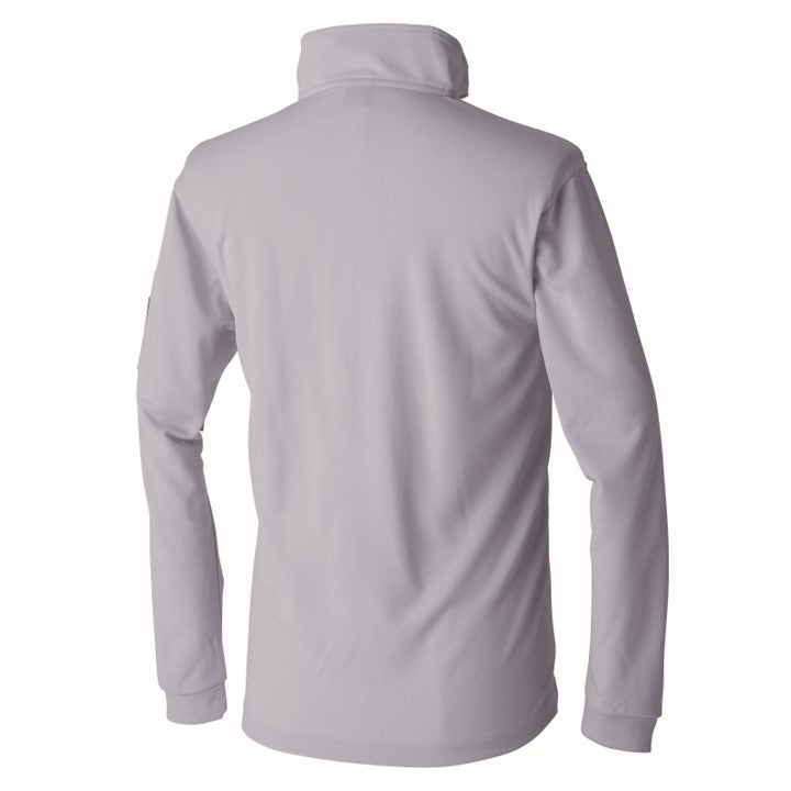 寅壱 1015-614 ミニ襟長袖ポロシャツ シルバー