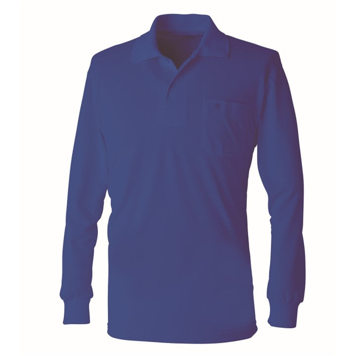 寅壱 5656-614 消臭長袖ポロシャツ 花コン