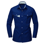 再生糸使用のリサイクルユニフォーム　ECOプロダクト　6023 長袖シャツ 3ネイビー / S