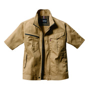 汎用性の高いユニフォームシリーズ　豊富なカラーバリエーション　6082 半袖ジャケット　ユニセックス 24キャメル / S