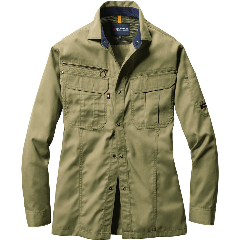 収納力抜群！ミリタリーテイストの本格ワークプロダクト　6103 長袖シャツ　ユニセックス 23カーキ / S