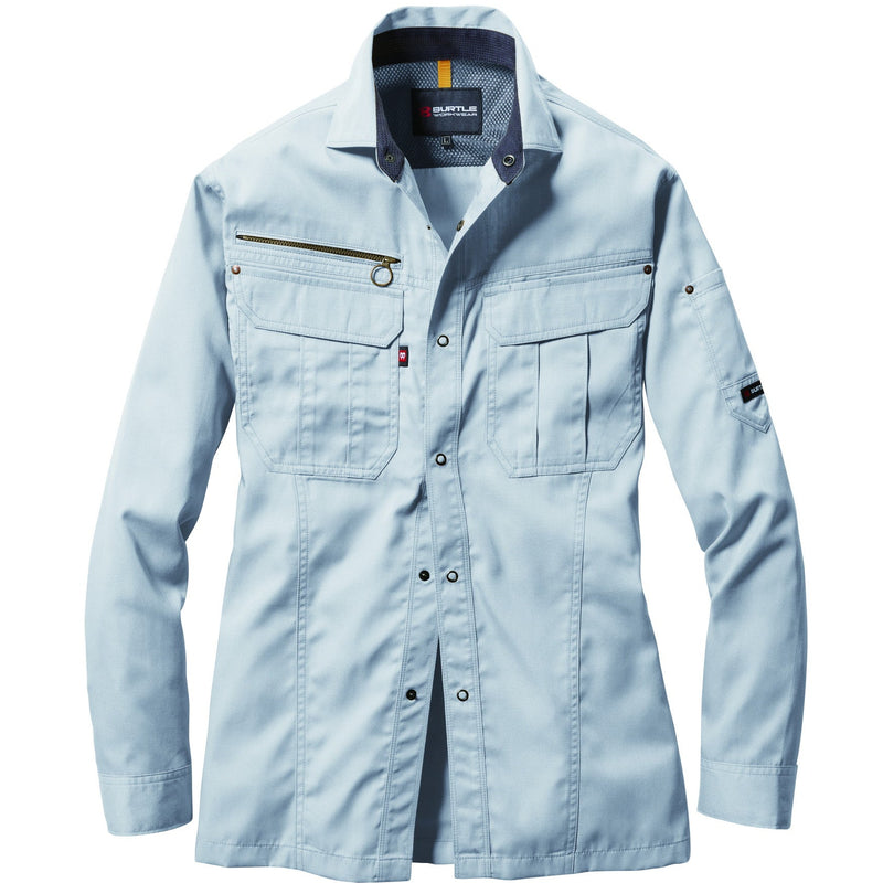 収納力抜群！ミリタリーテイストの本格ワークプロダクト　6103 長袖シャツ　ユニセックス 5シルバー / S