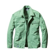 再生糸使用のリサイクルユニフォーム　ECOプロダクト　615 長袖ブルゾン 1アースグリーン / S