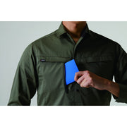 企業ユニフォーム推奨！エコロジカルなグローバルスタンダードモデル　6215 長袖シャツ　ユニセックス 14ミルスグリーン / S