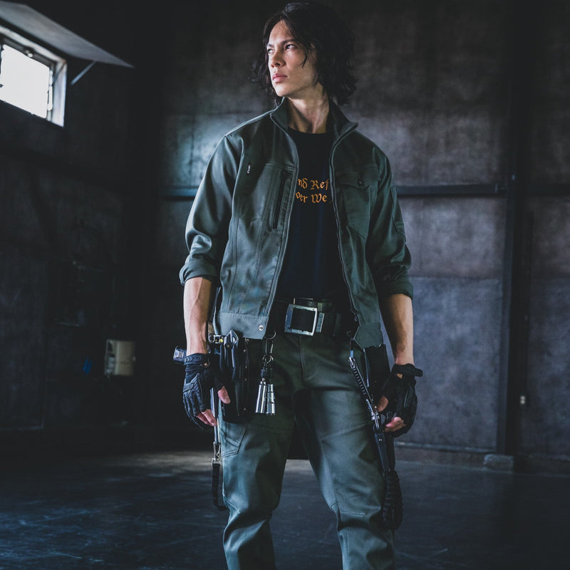 お手頃価格！快適ストレッチのTCシリーズ　672カーゴパンツ 14ミルスグリーン / S