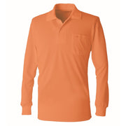 寅壱 5656-614 消臭長袖ポロシャツ オレンジ