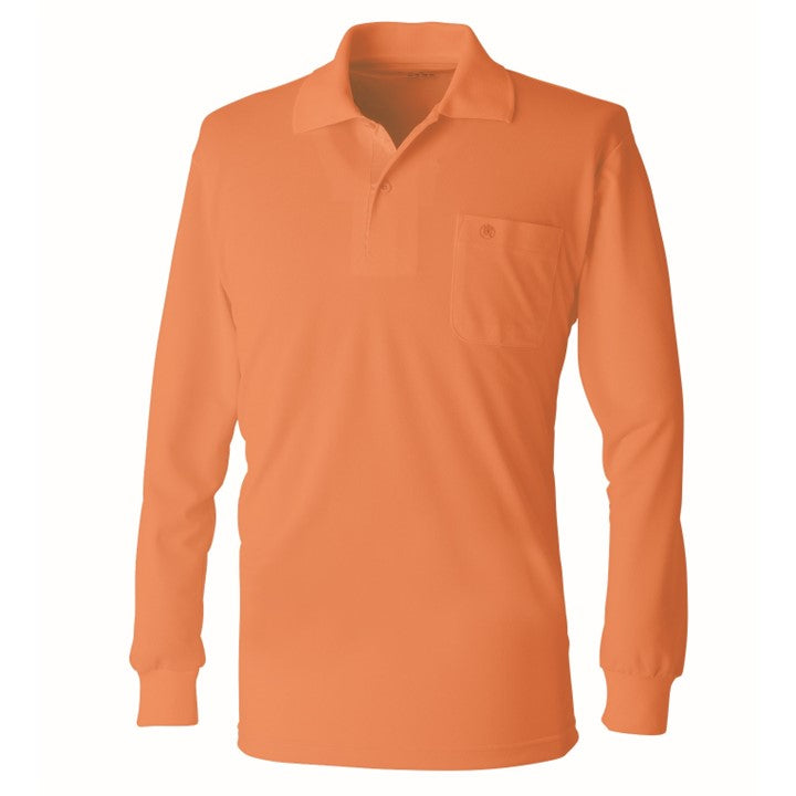 寅壱 5656-614 消臭長袖ポロシャツ オレンジ