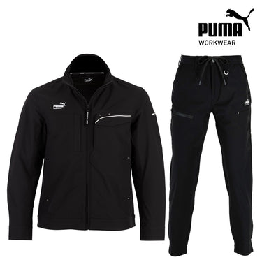PUMA PW-3051シリーズ ストレッチ ワークウェアセットアップ 静電気帯電防止 ブラック