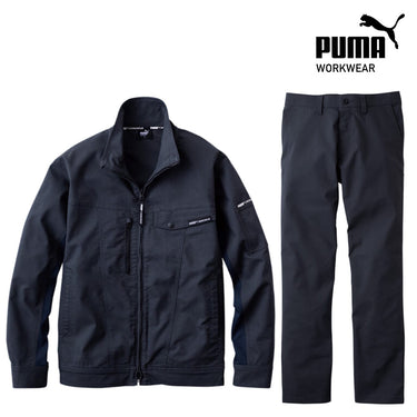 PUMA PW-4011シリーズ 静電気帯電防止 ワークウェアセットアップ 上下セット ダークグレー