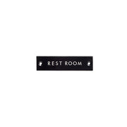 ポッシュリビング 63954 サインプレート REST ROOM ブラック