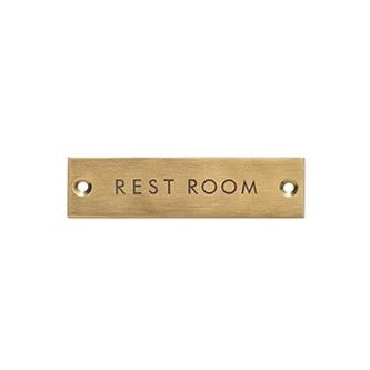 ポッシュリビング 63955 サインプレート REST ROOM アンティークゴールド