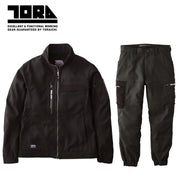 寅壱 7030シリーズ 上下セット 高機能 着心地のいい人気作業服 ジャケット+カーゴパンツ クロ