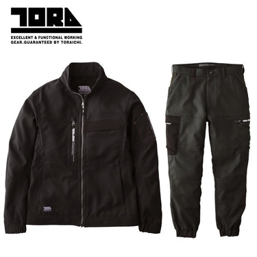 寅壱 7030シリーズ 上下セット 高機能 着心地のいい人気作業服 ジャケット+カーゴパンツ クロ