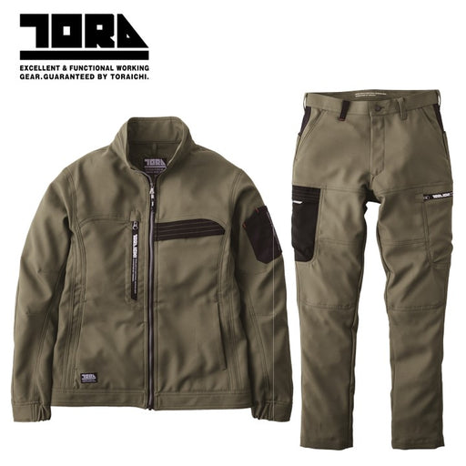 寅壱 7030シリーズ 上下セット 高機能 着心地のいい人気作業服 ジャケット+カーゴパンツ OD