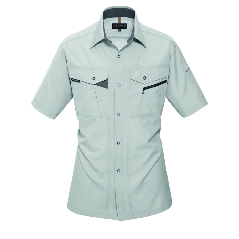 吸汗性・防汚性を兼備！収納力も抜群のスタンダードユニフォーム　7065 半袖シャツ 2シェル / S