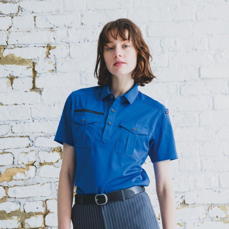 Tricot series　バツグンの耐久性と収納力を兼ねそろえるハイブリッドポロシャツ　707 半袖シャツ　ユニセックス 47サーフブルー / S