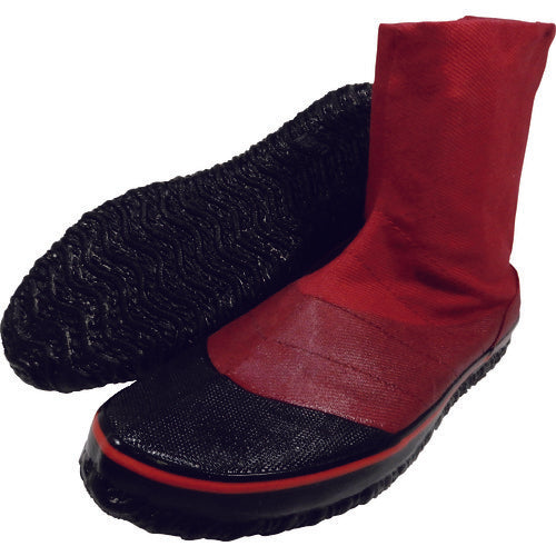 日進ゴム たびぐつ はたけ足袋#708 貼付たび マジックテープタイプ エンジ