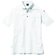 ※予約販売【2024SS新作】フォーマルなビジネスシーンに適応するボタンダウン仕様　717　Tricot series　半袖BDシャツ　ユニセックス 29ホワイト / S