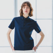 ※予約販売【2024SS新作】フォーマルなビジネスシーンに適応するボタンダウン仕様　717　Tricot series　半袖BDシャツ　ユニセックス 3ネイビー / S