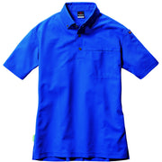 ※予約販売【2024SS新作】フォーマルなビジネスシーンに適応するボタンダウン仕様　717　Tricot series　半袖BDシャツ　ユニセックス 47サーフブルー / S