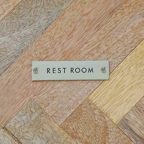 ポッシュリビング 63955 サインプレート REST ROOM アンティークゴールド
