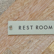 ポッシュリビング 63955 サインプレート REST ROOM アンティークゴールド