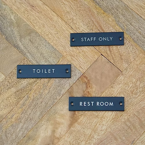 ポッシュリビング 63954 サインプレート REST ROOM ブラック