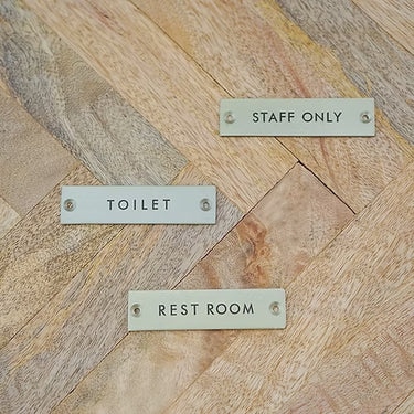 ポッシュリビング 63955 サインプレート REST ROOM アンティークゴールド