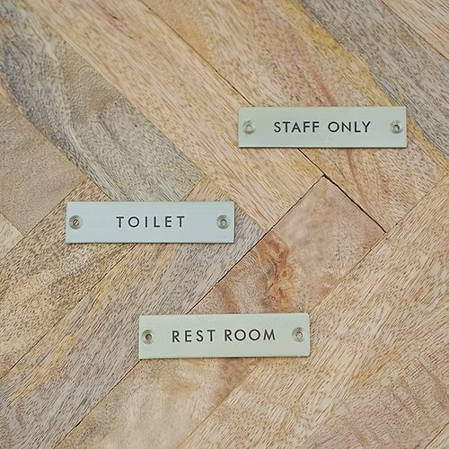 ポッシュリビング 63955 サインプレート REST ROOM アンティークゴールド